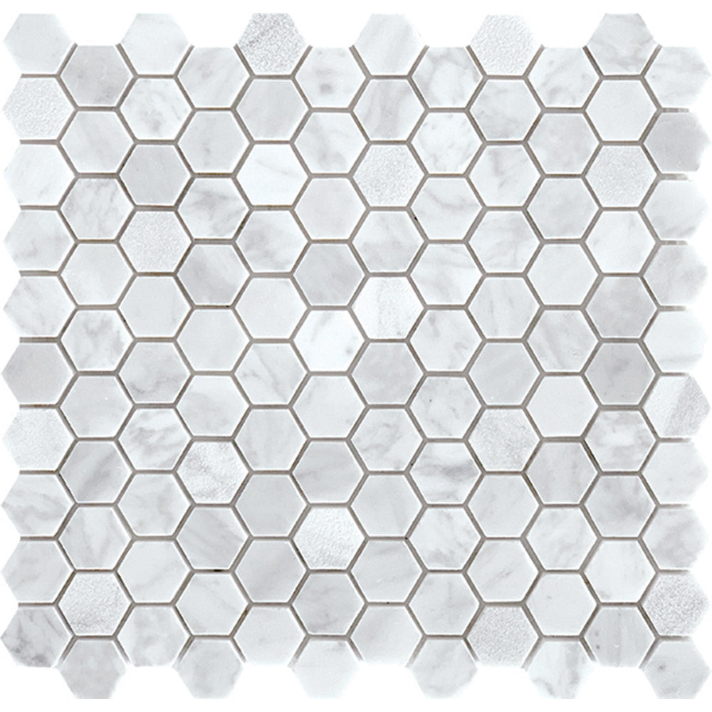 Tierra Cararra Hexagon Mosaic