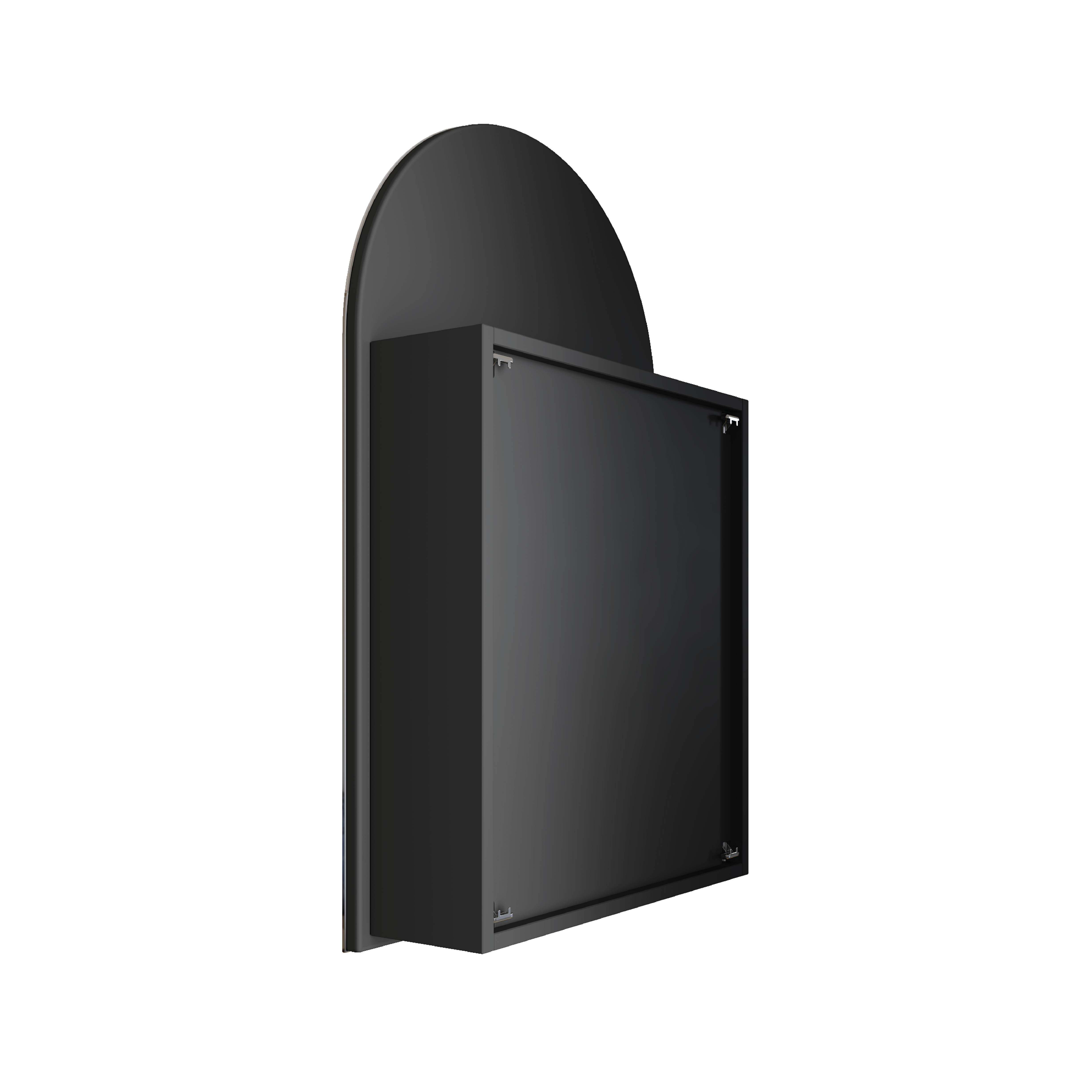 Vienna Arch Black Mirror Cabinet - 500x800x150mm