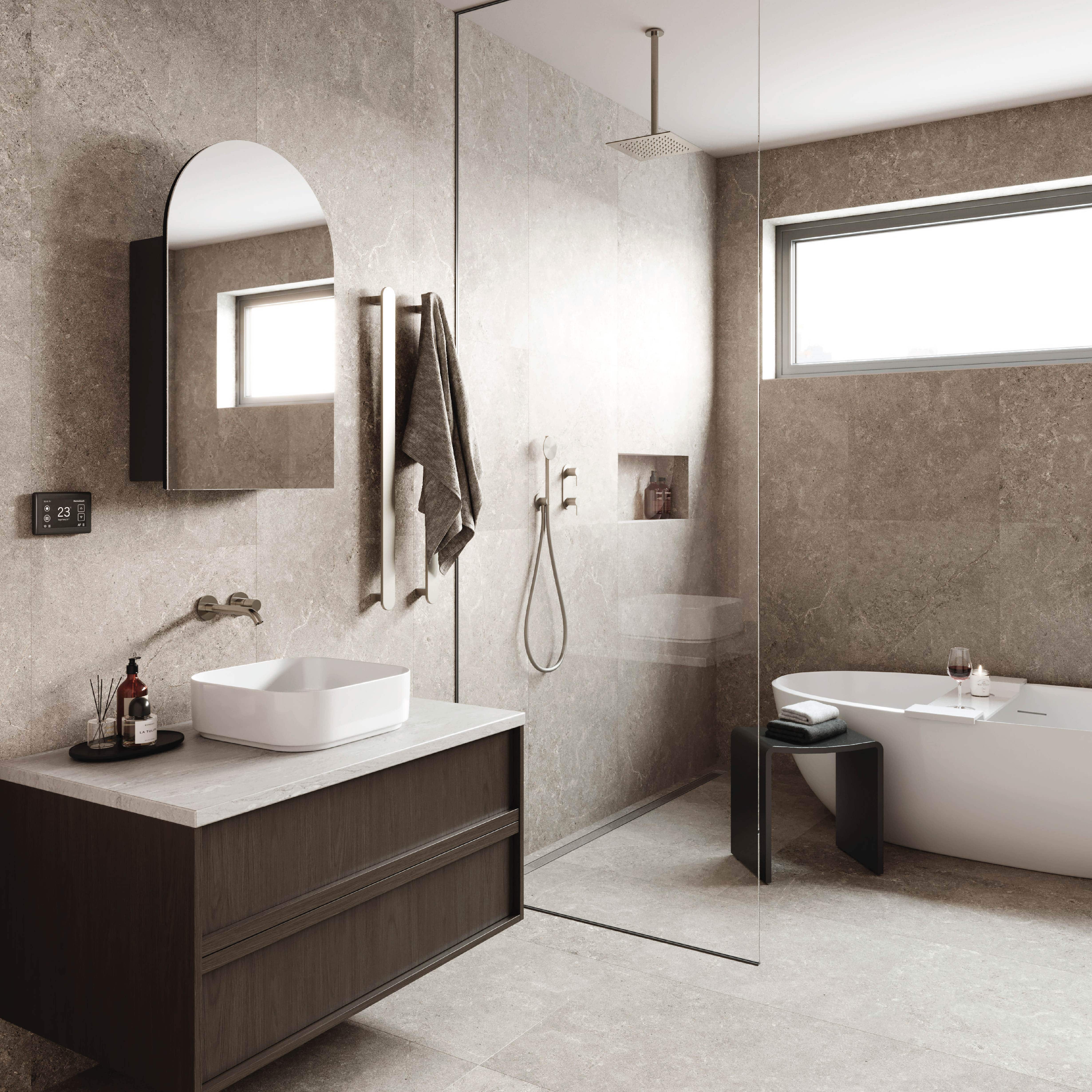 Vienna Arch Black Mirror Cabinet - 500x800x150mm