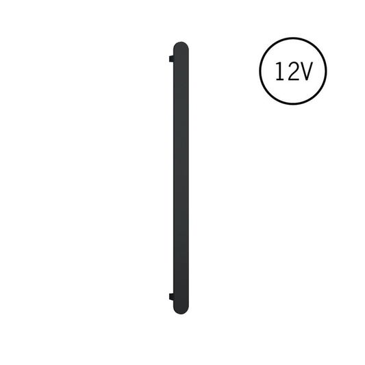 Thermorail Flat/Pill 12Volt Vertical Bar 900x50x50mm 25Watts - Matt Black