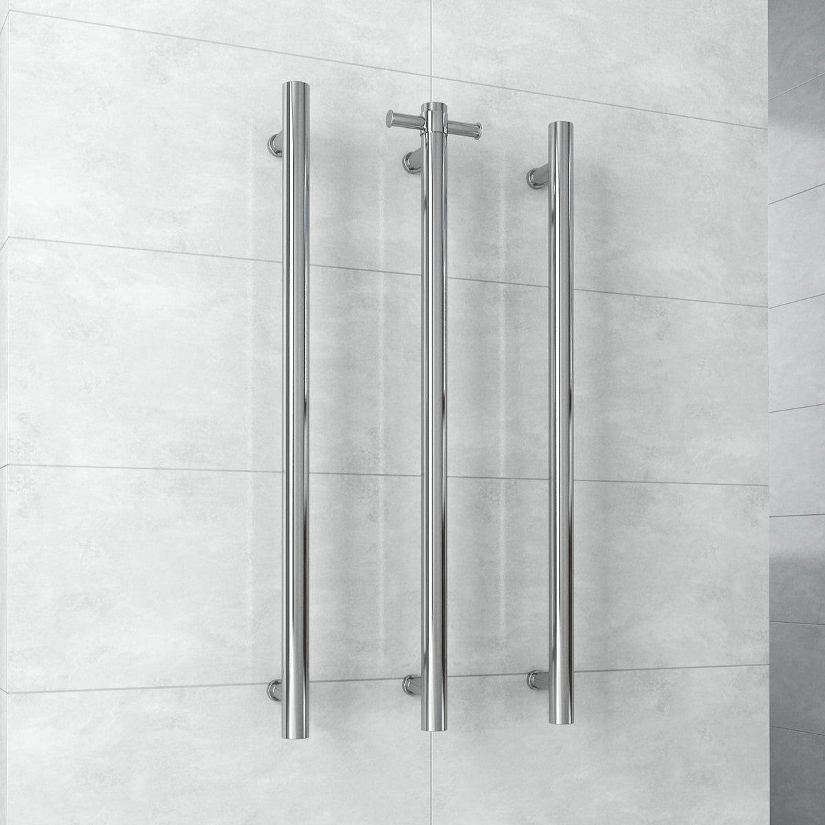 Thermorail Straight/Round 240Volt Vertical Bar 900x142x100mm 20Watt With Optional Hook