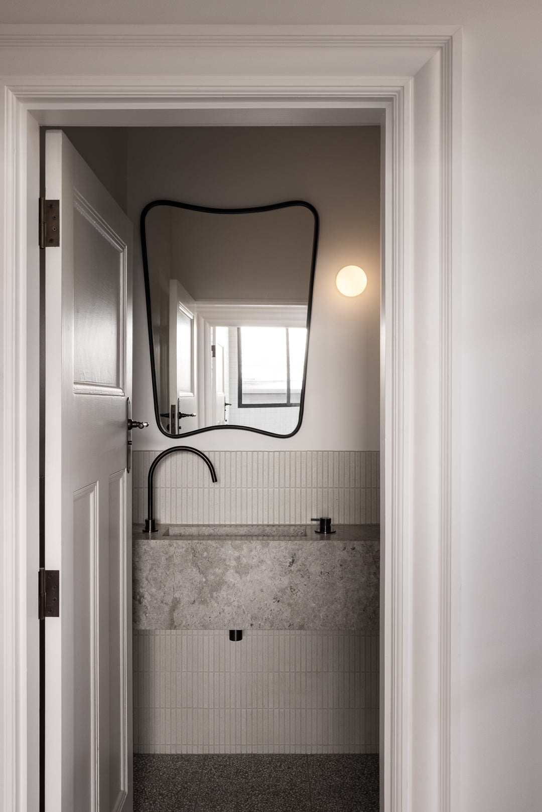 Round Gooseneck High-Rise Swivel Hob Spout - Shadow Gunmetal