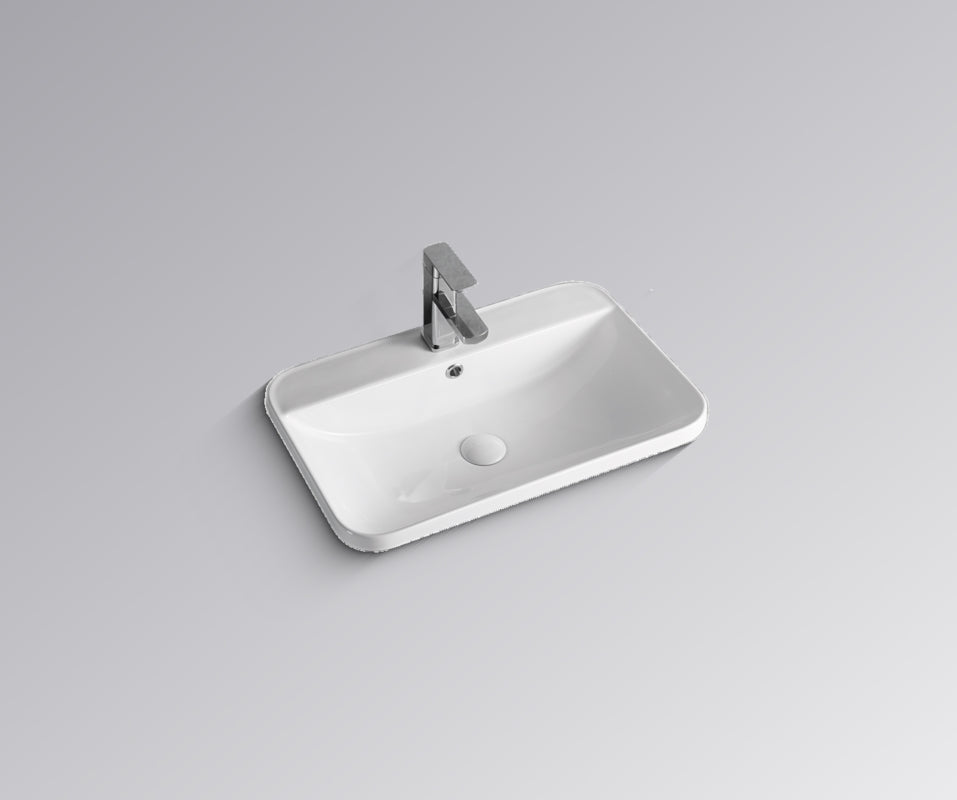 NEW YORK Rectangular Semi Inset Basin 600mm
