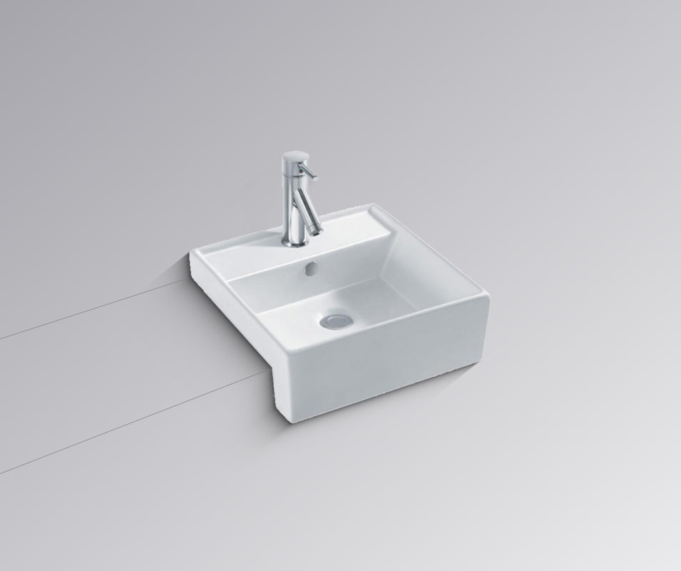 NAUTICA Square Semi Recessed Basin 410mm