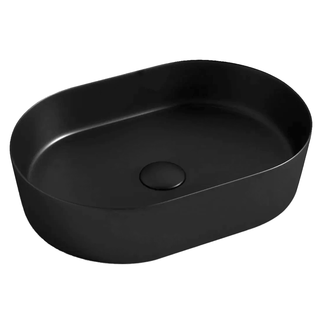 KOVA Oval Above Counter Basin Matte Black 550mm
