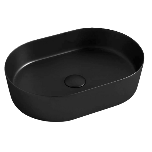 KOVA Oval Above Counter Basin Matte Black 550mm