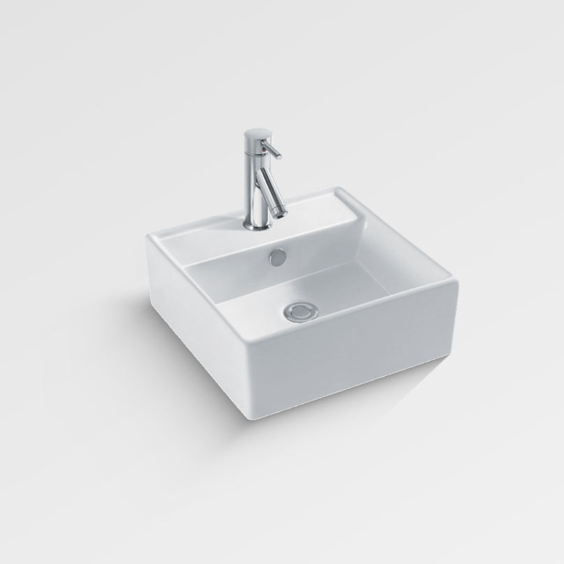 NAUTICA Square Wall Basin 1TH 410mm