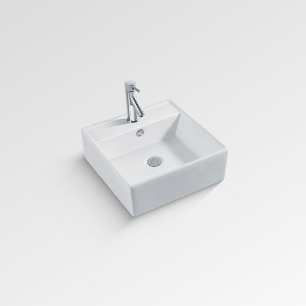 NAUTICA Square Wall Basin 1TH 465mm