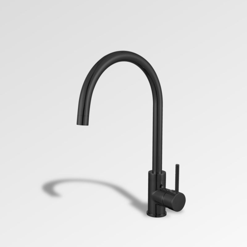 NIRVANA Goose Neck Kitchen Mixer Matte Black