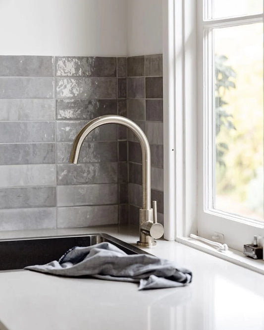 Meir Round Gooseneck Kitchen Mixer Tap