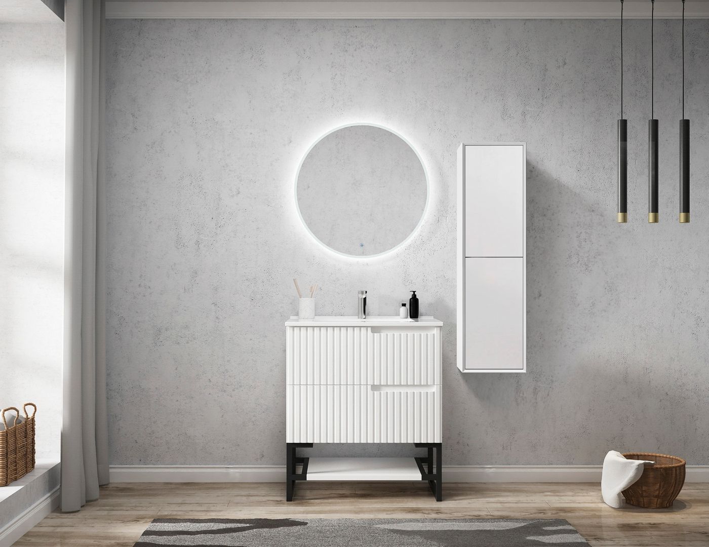 Noosa Wall Hung Tall Boy 1200x350mm
