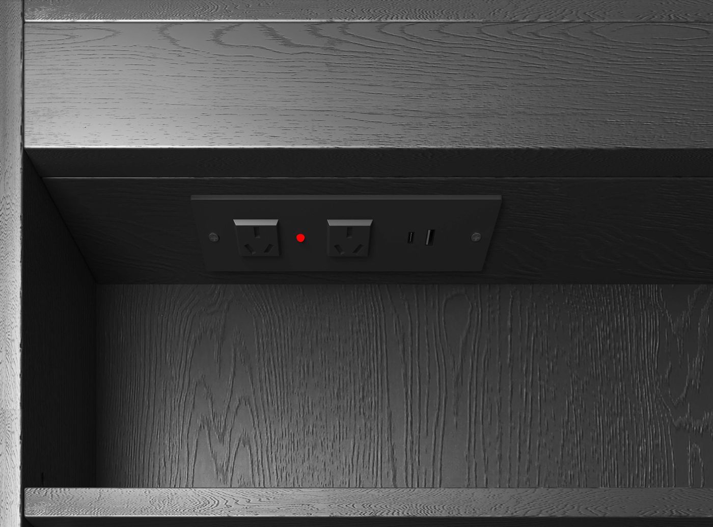 LED BONDI 1200x750 Shaving Cabinet Black Oak