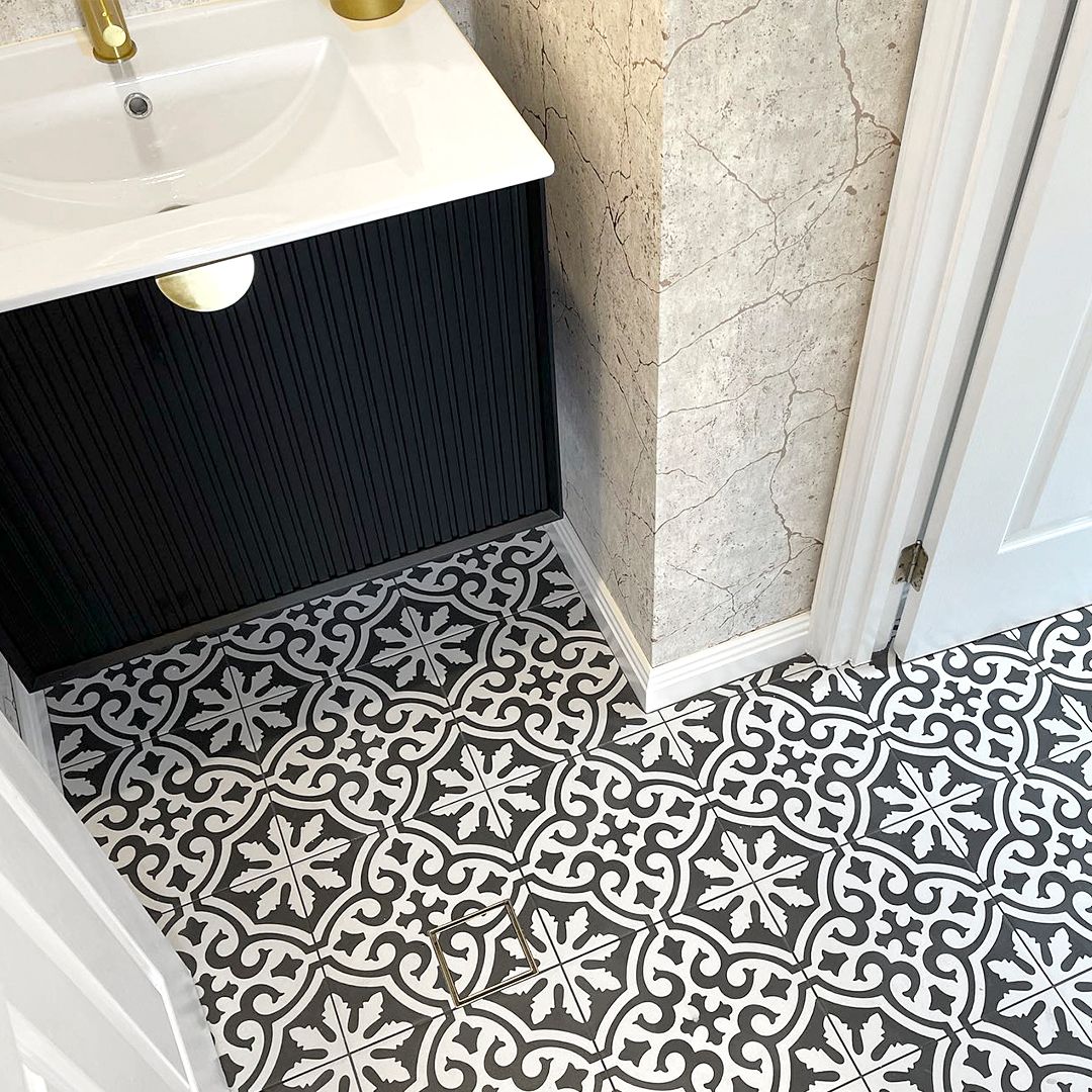 Marlo 750mm Matte Black Wall Hung Vanity with Ceramic Top