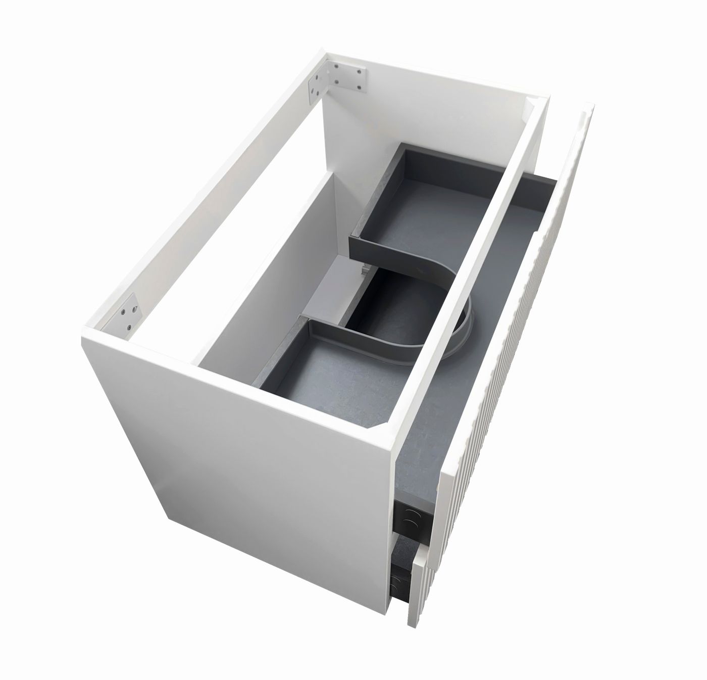 Noosa 900mm Satin White Wall Hung Vanity with Ceramic Top
