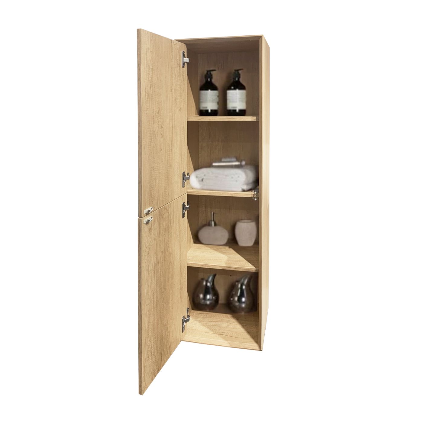 Byron Tall Boy 350x300x1200mm Natural Oak