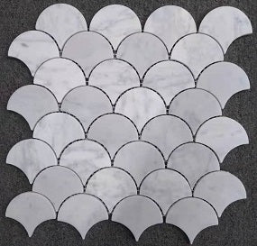 Marble Fan Mosaic Carrara