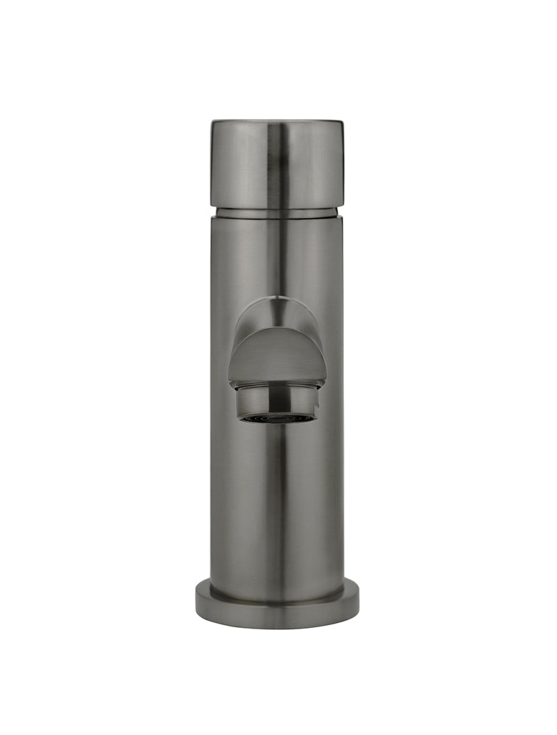 Round Pinless Basin Mixer - Shadow Gunmetal