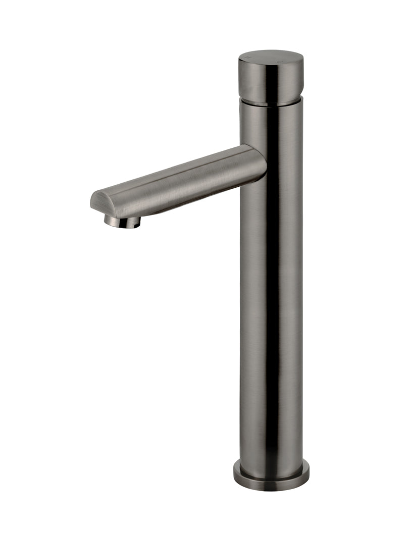 Round Pinless Tall Basin Mixer - Shadow Gunmetal