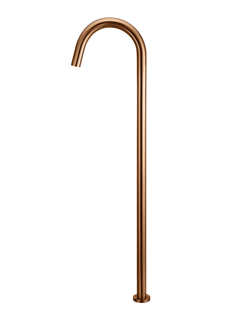 Round Freestanding Bath Spout - Lustre Bronze