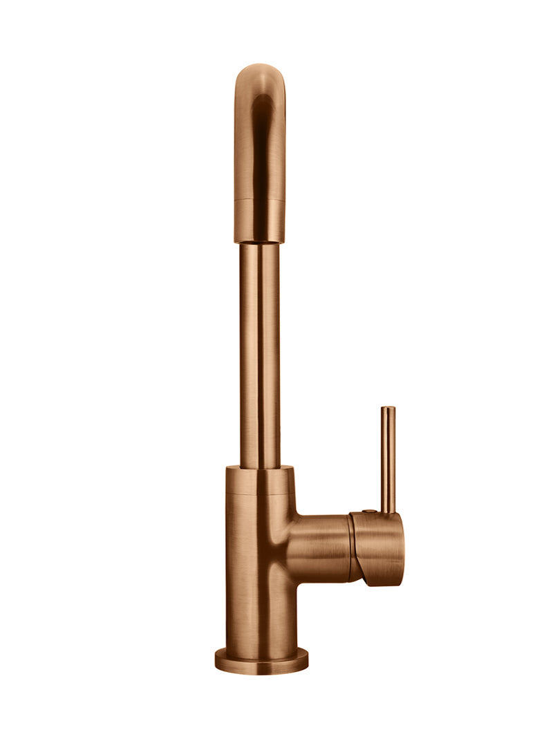 Round Kitchen Mixer Tap - Lustre Bronze