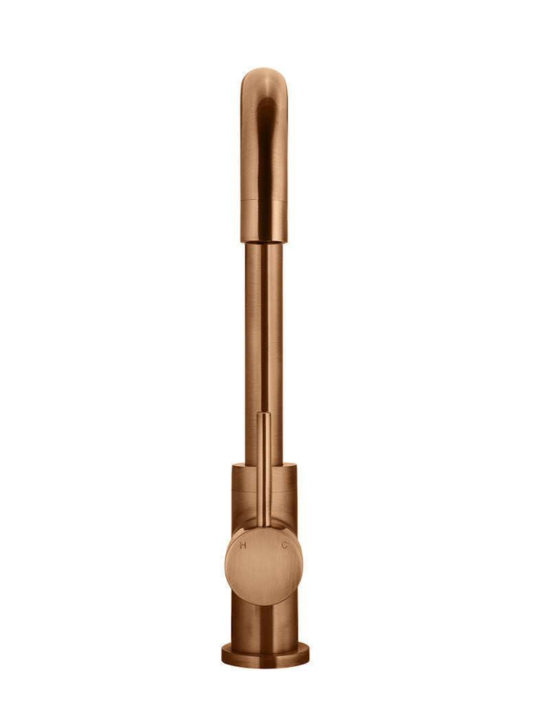 Round Kitchen Mixer Tap - Lustre Bronze