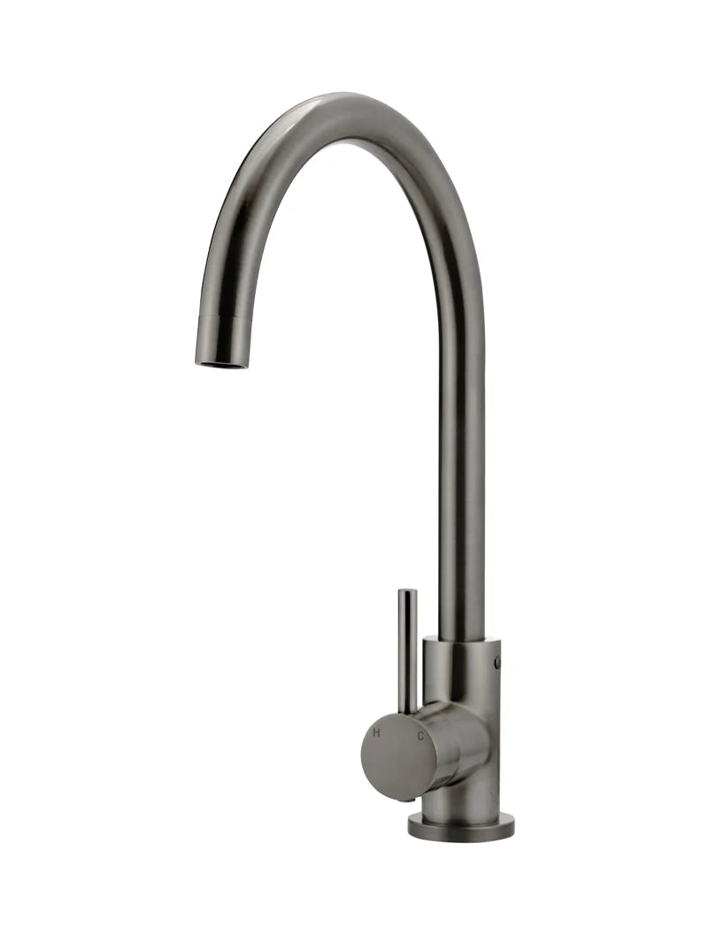 Meir Round Gooseneck Kitchen Mixer Tap