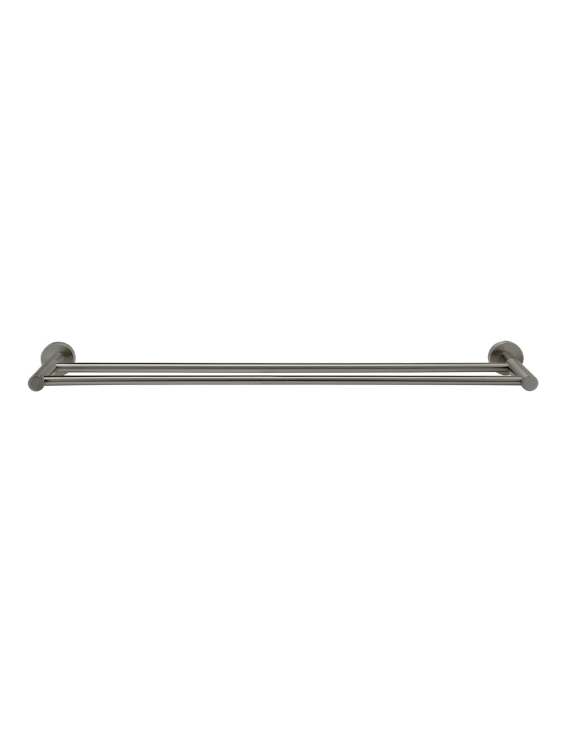 Round Double Towel Rail 600mm - Shadow Gunmetal