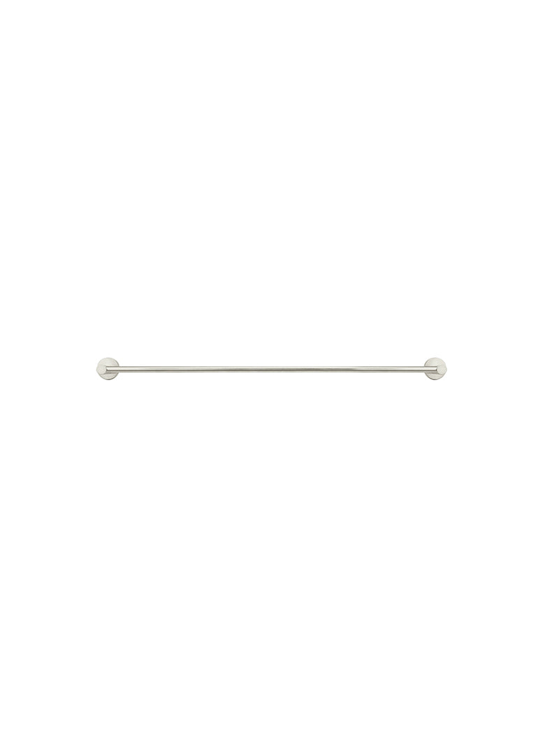 Round Single Towel Rail 600mm - PVD Brushed Nickel