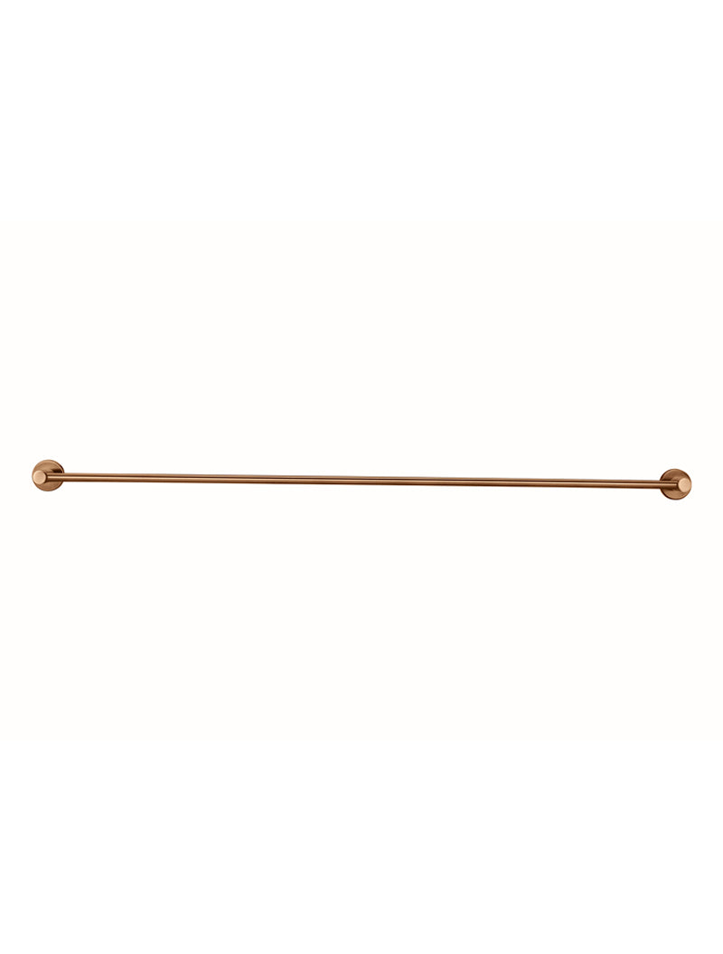 Round Single Towel Rail - Lustre Bronze
