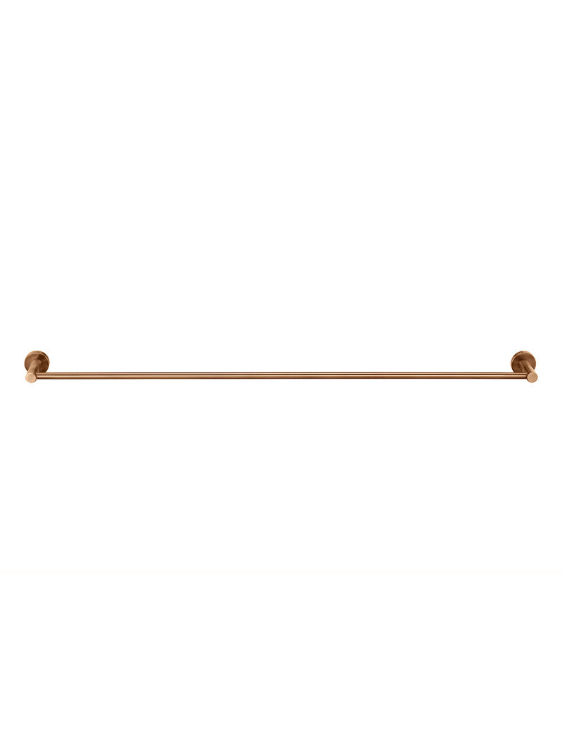 Round Single Towel Rail - Lustre Bronze