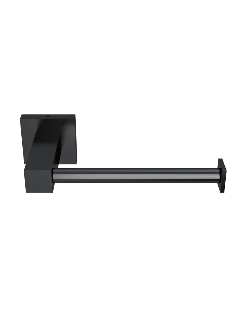 Square Toilet Roll Holder - Matte Black