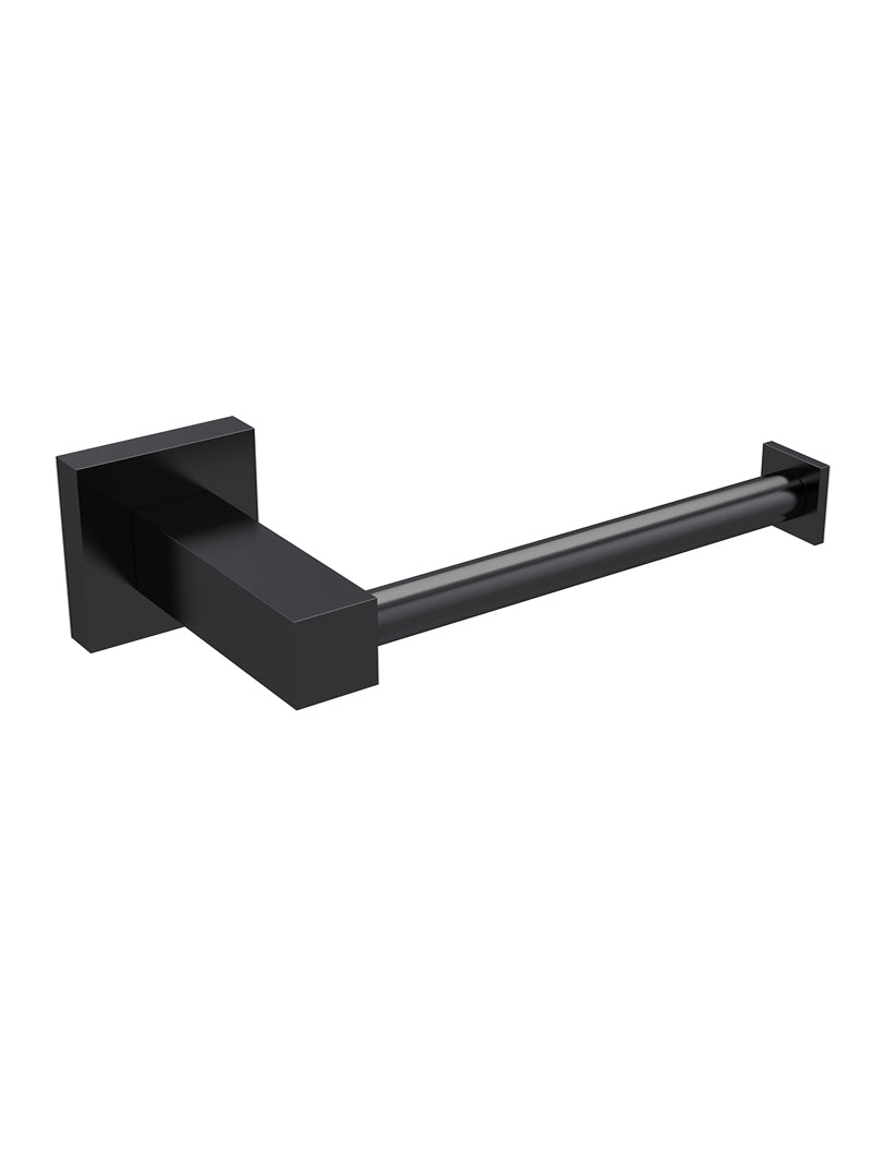 Square Toilet Roll Holder - Matte Black