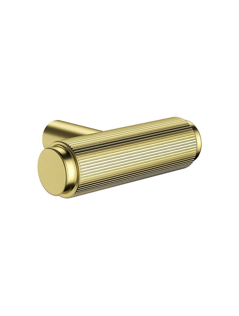 Öppen T-Pull Cabinet Handle (Linear Knurled) - PVD Tiger Bronze