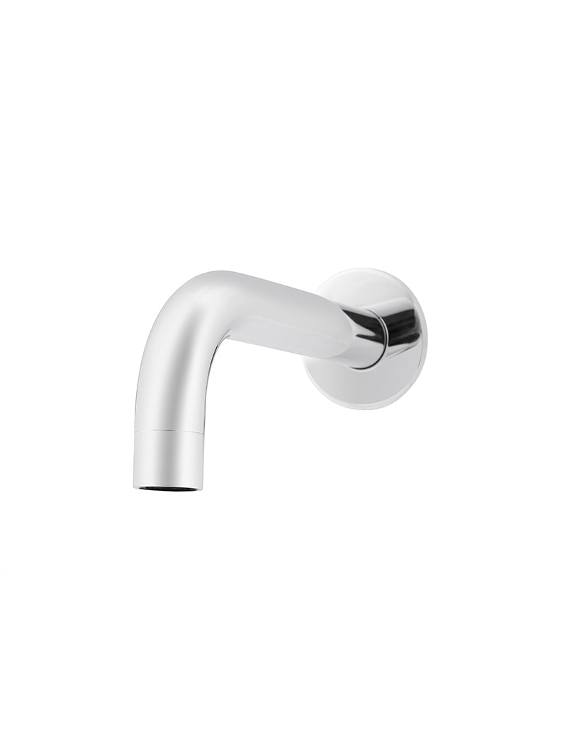 Universal Round Curved Spout 130mm - Polished Chrome