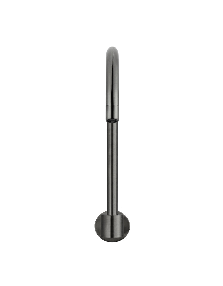 Round High-Rise Swivel Wall Spout - Shadow Gunmetal