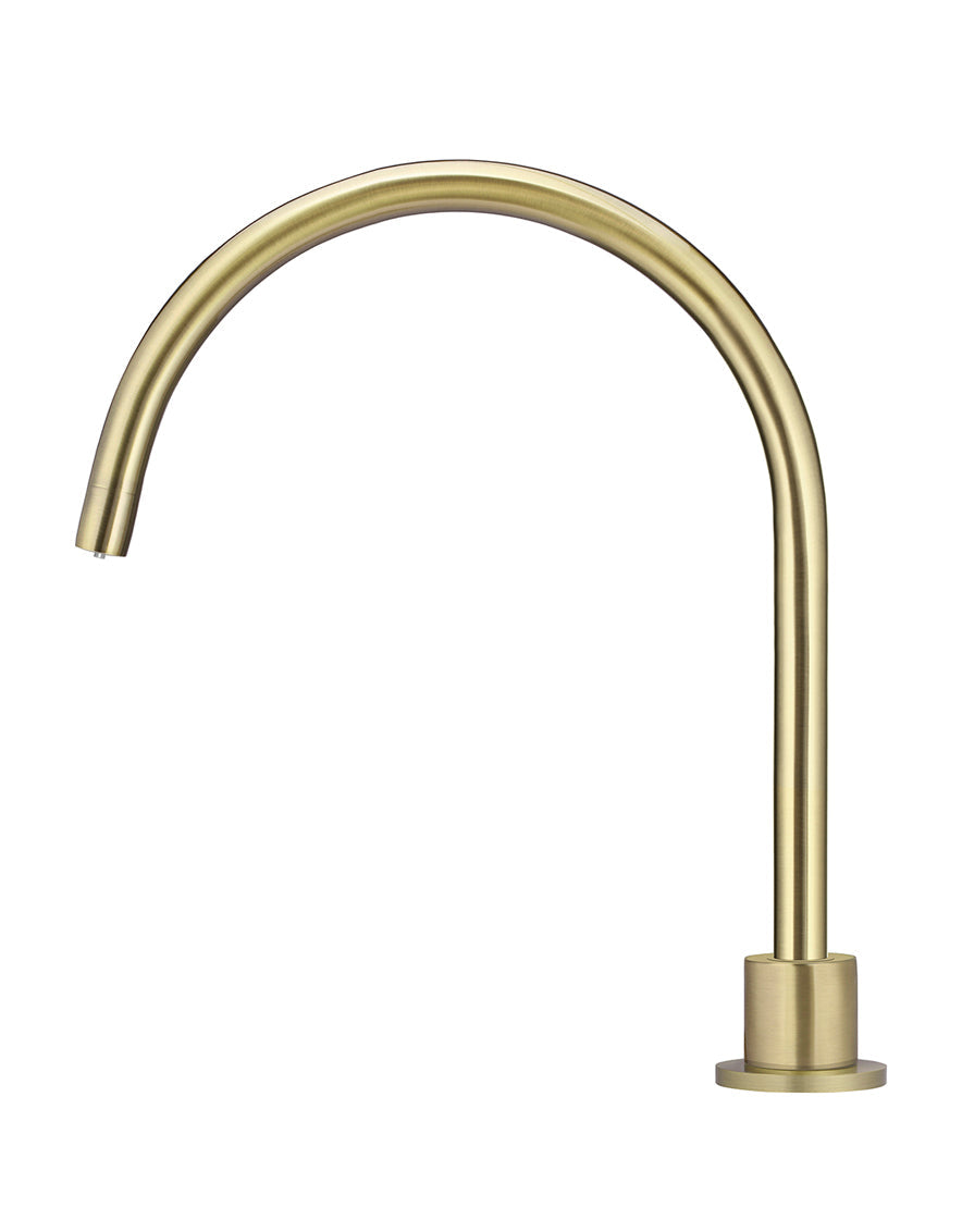 Round Gooseneck High-Rise Swivel Hob Spout - PVD Tiger Bronze