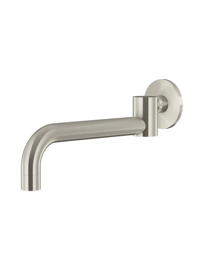 Round Swivel Wall Spout - PVD Brushed Nickel