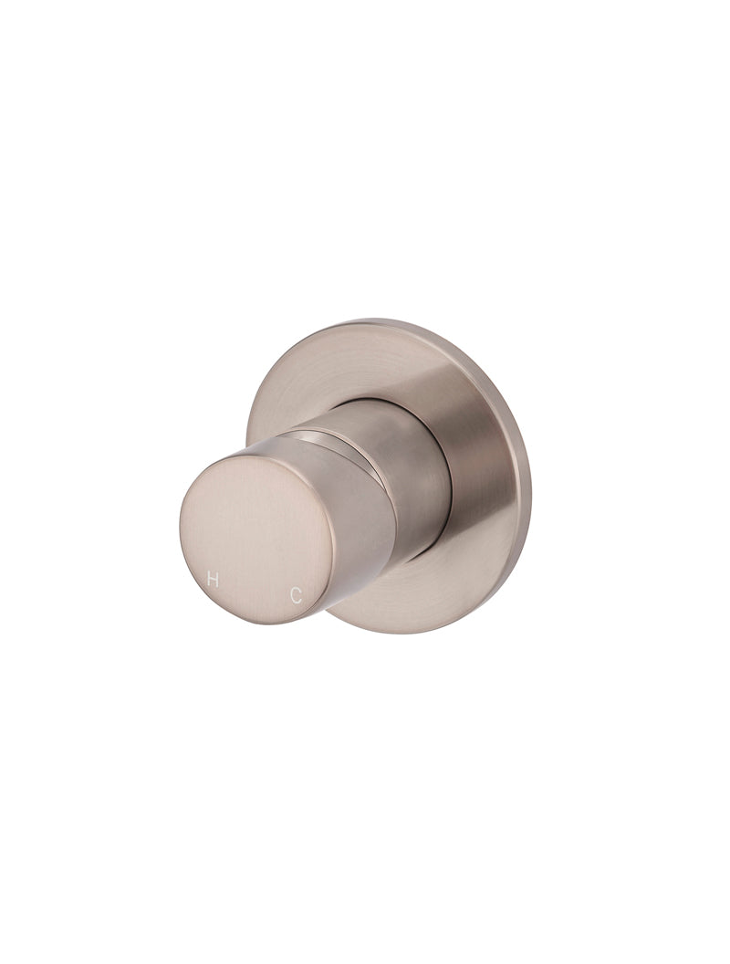 Round Wall Mixer Pinless Handle Trim Kit (In-wall Body Not Included) - Champagne