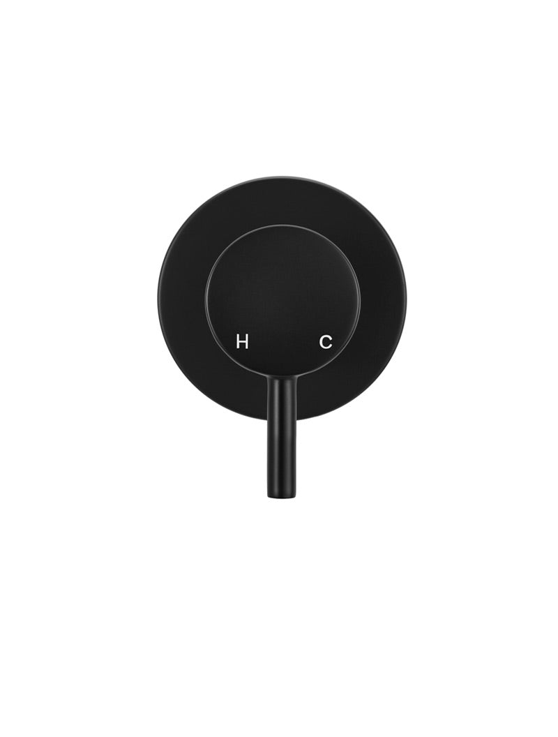 Round Wall Mixer Short Pin–lever Trim Kit (In-wall Body Not Included) - Matte Black