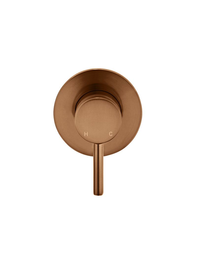 Round Wall Mixer Short Pin–lever Trim Kit (In-wall Body Not Included) - Lustre Bronze