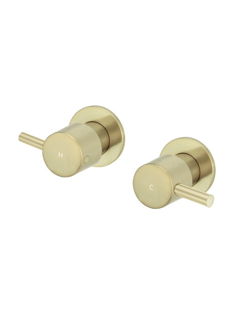 Round Quarter Turn Wall Top Assemblies - PVD Tiger Bronze
