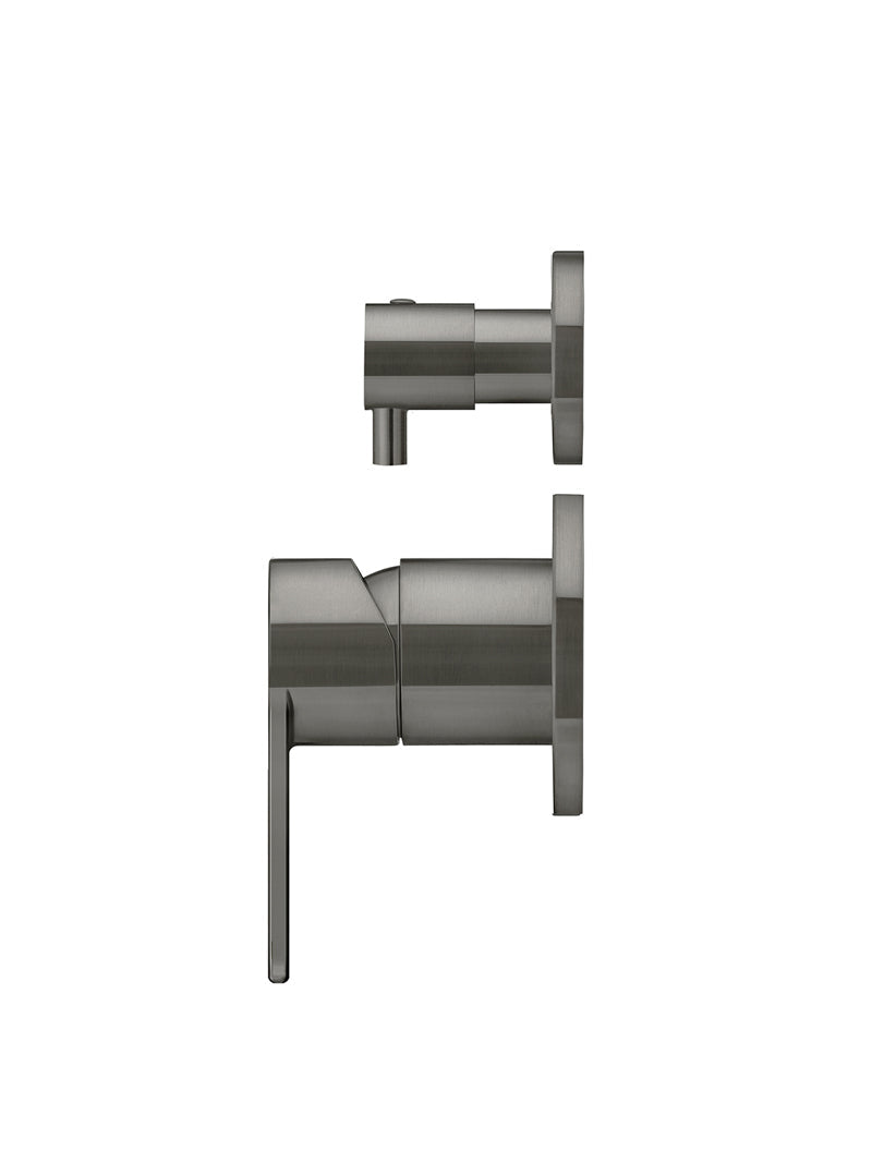 Round Diverter Mixer Paddle Handle Trim Kit (In-wall Body Not Included) - Shadow Gunmetal