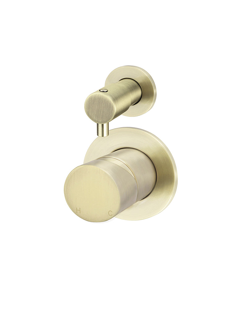 Round Diverter Mixer Pinless Handle Trim Kit (In-wall Body Not Included) - PVD Tiger Bronze