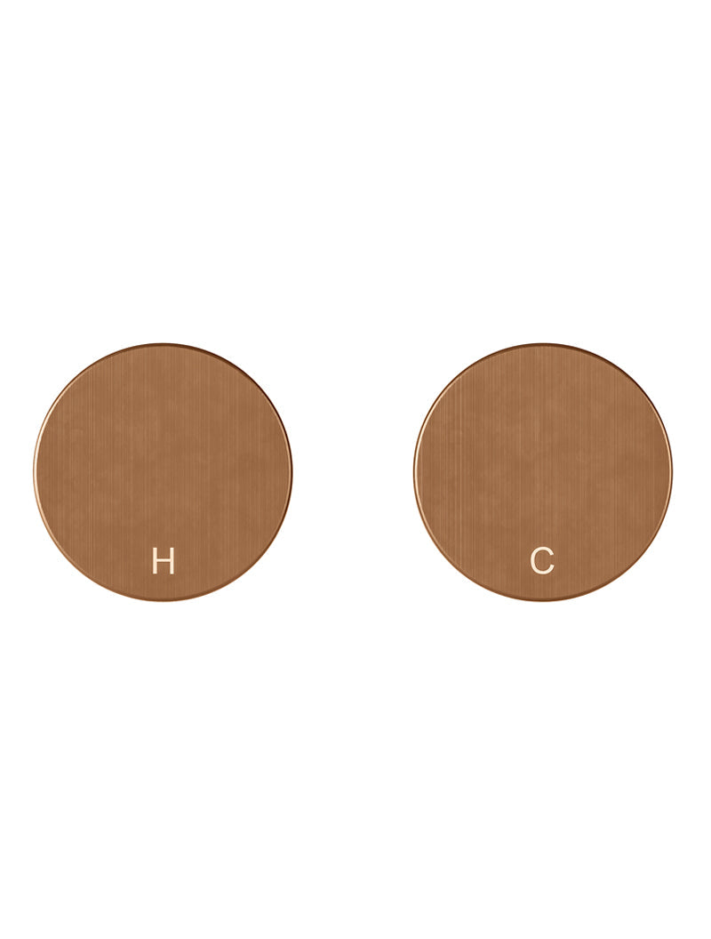 Circular Wall Taps - Lustre Bronze