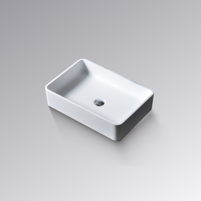 ELEMENT Above Counter Rectangular Solid Surface Basin 600mm