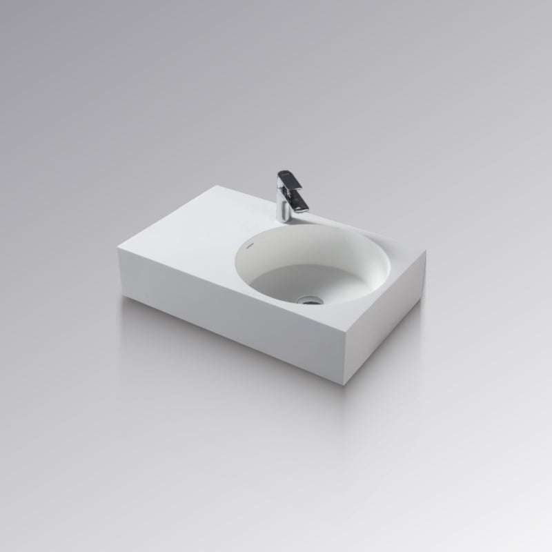 CITI Solid Surface Basin 1TH LH Bowl 700mm
