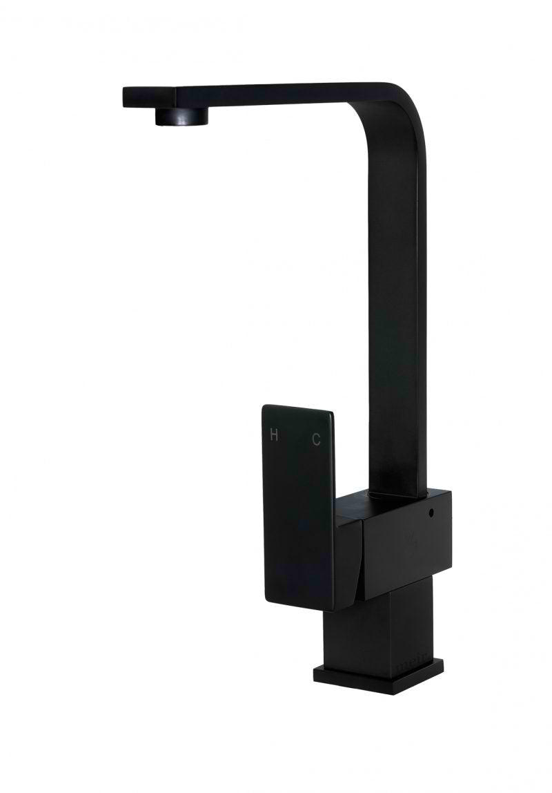 Square Kitchen Mixer Tap - Matte Black