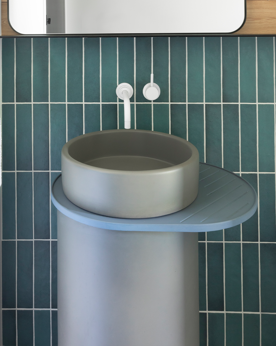 Cylinder - bowl basin - Mid Tone Grey