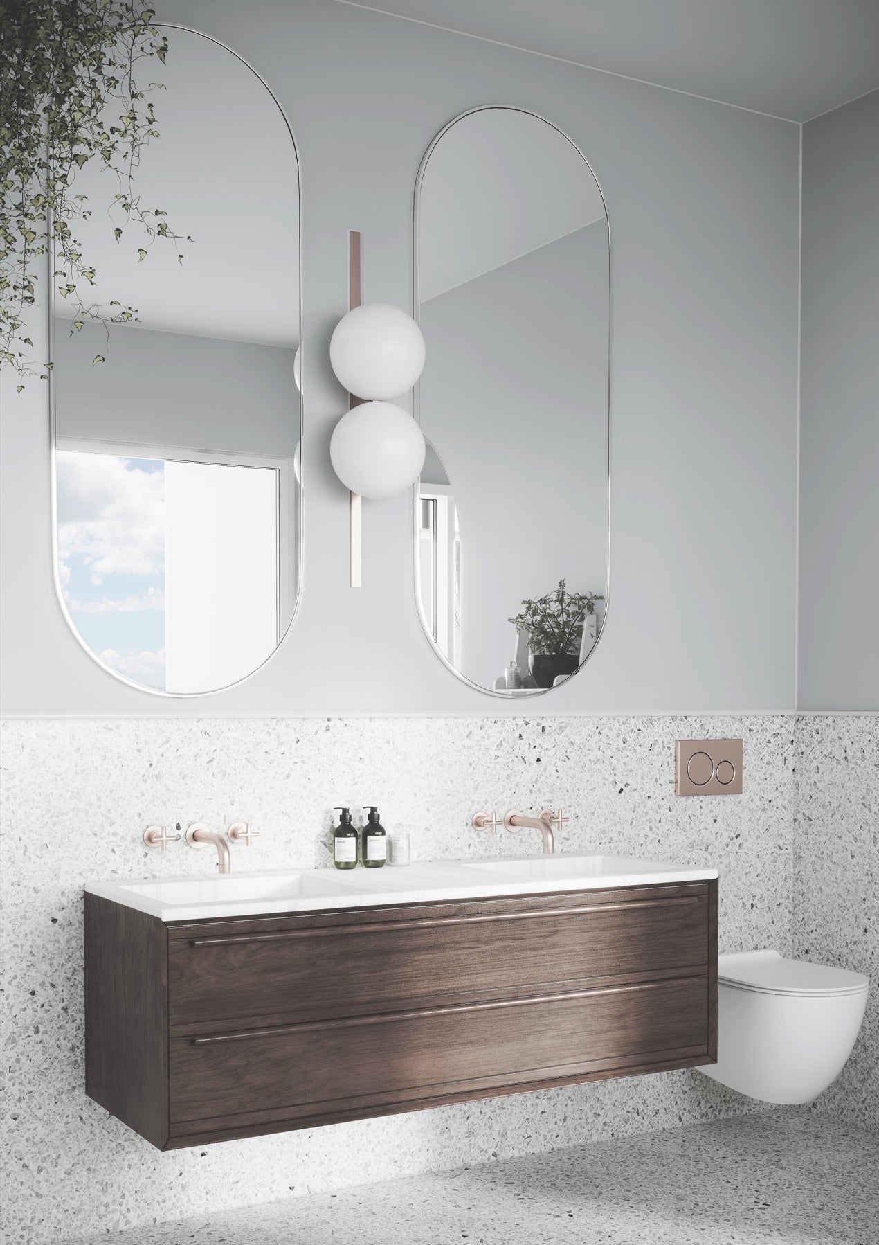 Meir Sigma 21 Dual Flush Plates for Geberit - Champagne