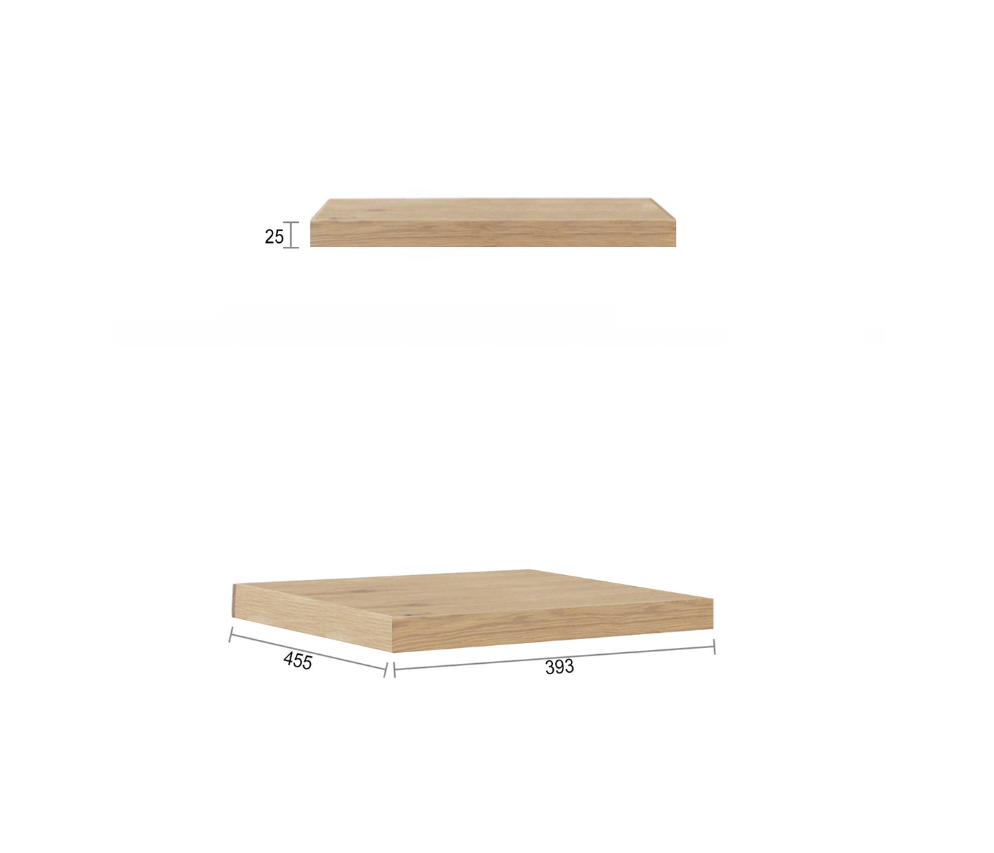 397X452x25 Natural Oak Panel for leg